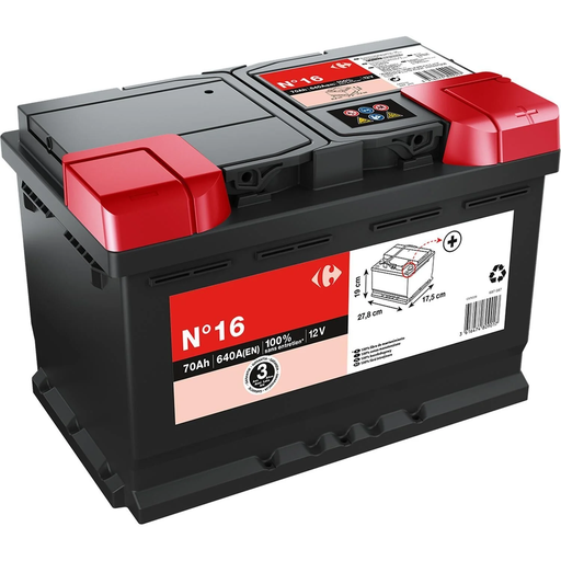 [3616474809017] CARREFOUR Bateria de carro 70Ah 640A 12 Volts