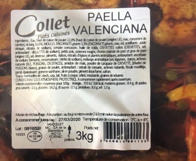 [3660014001133] Collet Paella Valenciana 3 kg