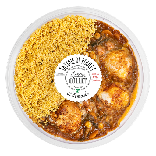 [3660014111924] ATELIER Tajine de poulet et semoule MAISON TINO 1,2 kg