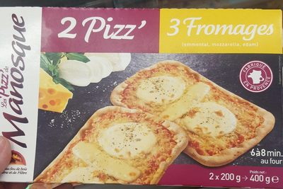 [3660140001120] PIZZA DE MANOSQUE 3-Cheese Pizza 2X200g