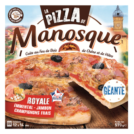 [3660140003759] LA PIZZA DE MANOSQUE Giant royal pizza cooked over oak and beech wood fire 570 g