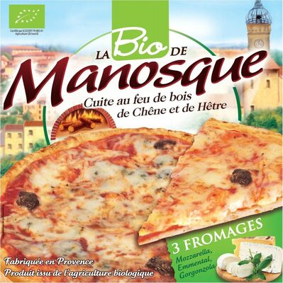 PIZZA DE MANOSQUE 3 Cheese Organic Pizza 380 g