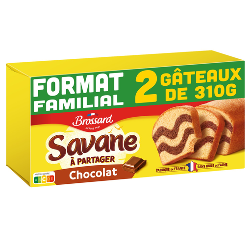 [3660140948456] BROSSARD Savane bolos recheados de chocolate 2 x 310 g