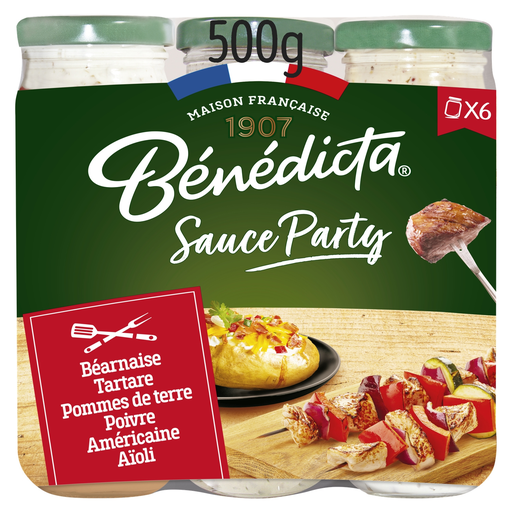 [3660603001742] BENEDICTA Party sauce assortment 6 pots of 500 g