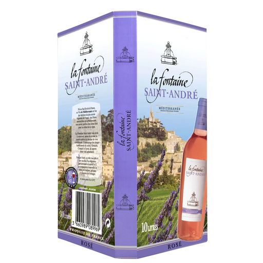 [3660989089969] LA FONTAINE SAINT ANDRE Vinho Rosé I.G.P. Méditerranée Grenache Cinsault Syrah 10 L