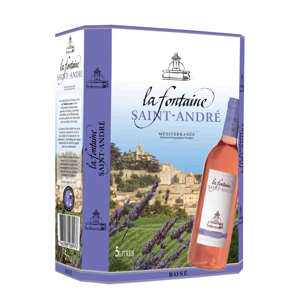 LA FONTAINE SAINT ANDRE Rosé Wine I.G.P. Méditerranée 5 L