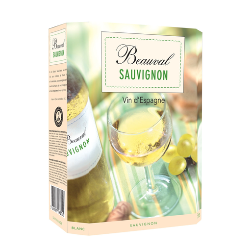 [3660989168145] BEAUVAL Vin Blanc d'Espagne Sauvignon 5 L