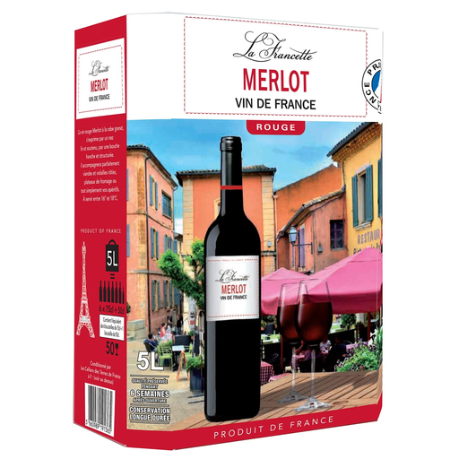 [3660989191365] LA FRANCETTE Vino Tinto de Merlot 5 L