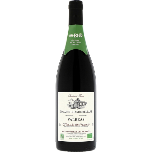 [3660989197756] DOMAINE GRANDE BELLANE Vin Rouge A.O.P. Côtes-Du-Rhône-Villages Valréas 75 cl