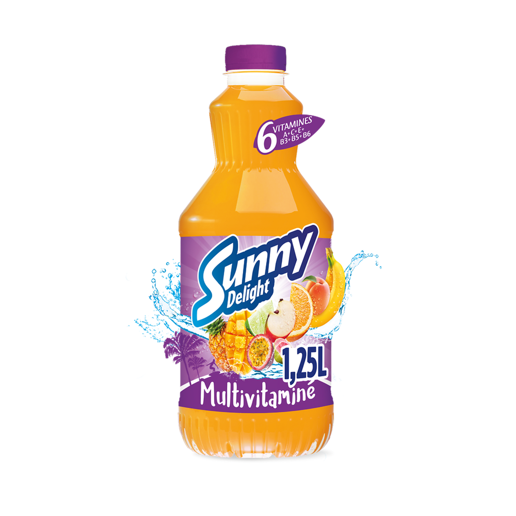 SUNNY DELIGHT Bebida Multivitamínica 6 Vitaminas 1,25 L