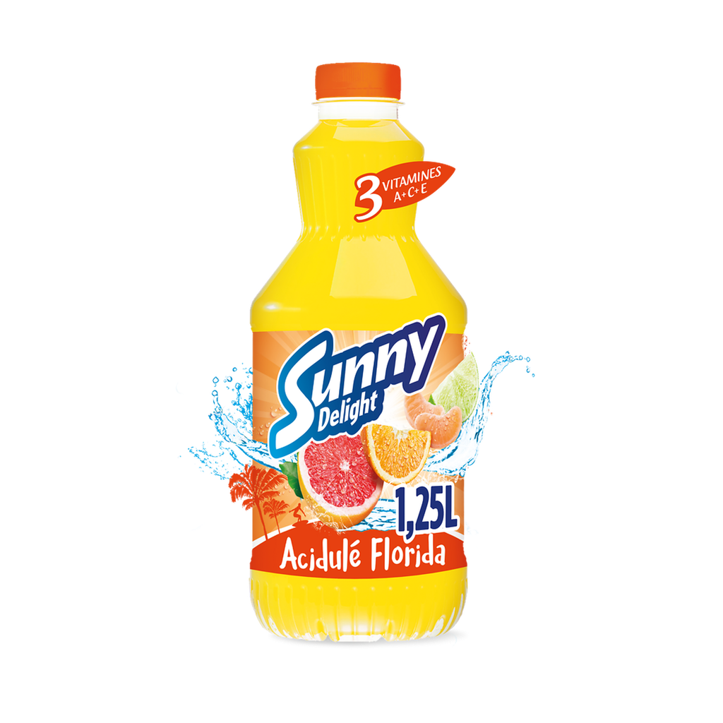 SUNNY DELIGHT Boisson aux fruits frais acidulé Florida 1,25 L