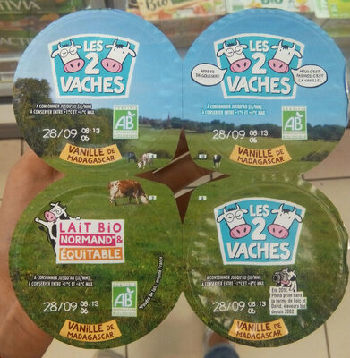 LES 2 VACHES Vanilla stirred yogurt 4 x 115 g