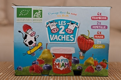 LES 2 VACHES Queijo fresco com fruta 12 x 50 g