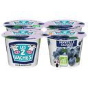 LES 2 VACHES Iogurte batido com mirtilo BIO 4x115g