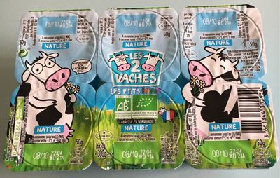 LES 2 VACHES Les P'tits Miam Nature Bio 6 x 50 g