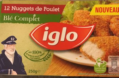 [3661405006973] IGLO 12 Nuggets de Poulet Panure Blé Complet 250 g