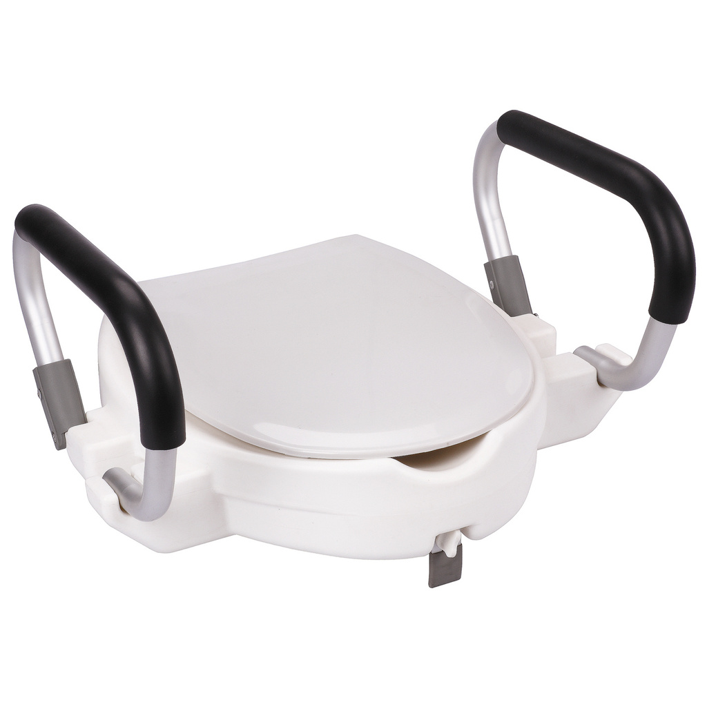 HESTEC Toilet Seat Raiser with Armrests