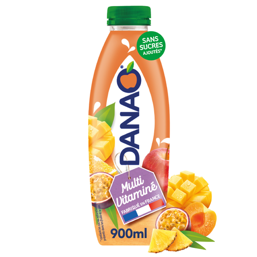 [3661505086608] DANAO Bebida de sumo de fruta e leite multivitaminada 900 ml