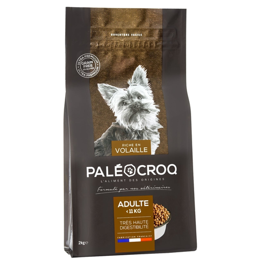 [3664133000237] PALEOCROQ Adult Mini Dog Grain Free Poultry Kibble 2 kg