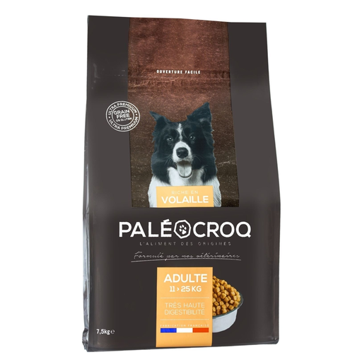 [3664133000251] PALEOCROQ Chien Adult Medium Croquettes Grain Free Volaille 3 kg