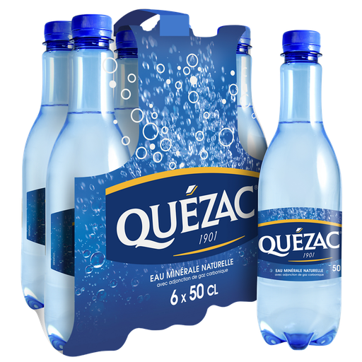 [3664320911537] QUEZAC Sparkling natural mineral water 6 x 50 cl
