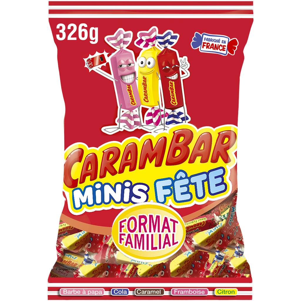 CARAMBAR Bonbons Parfums Assortis Mini Fête 326 g