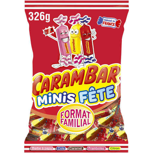 [3664346300902] CARAMBAR Bonbons Parfums Assortis Mini Fête 326 g