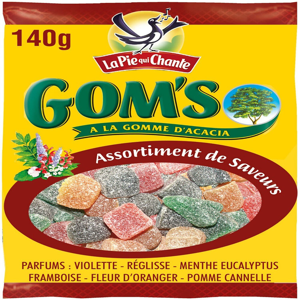 LA PIE QUI CHANTE GOM'S Assortiment de Saveurs 140 g