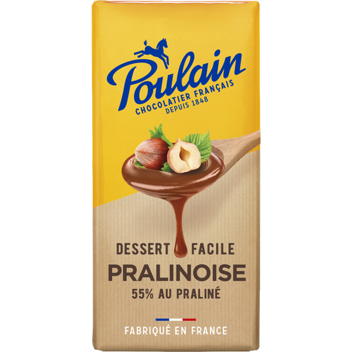 [3664346305921] POULAIN 1848 Pralinoise chocolate bar for dessert 200 g