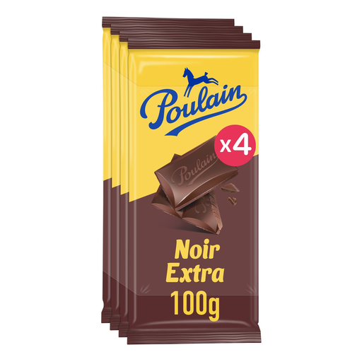 [3664346307239] POULAIN Tablete de chocolate negro extra 4x100g