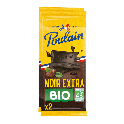 [3664346317108] POULAIN Tablete de Chocolate Negro Bio 2 tabletes de 85 g