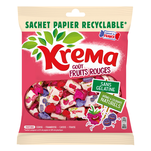 [3664346329859] KREMA Bonbons Fruits Rouges 240 g