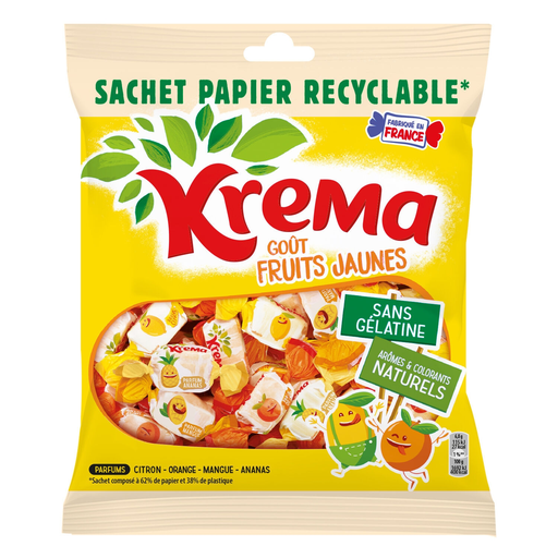 [3664346329866] KREMA Rebuçados frutas amarelas 240 g
