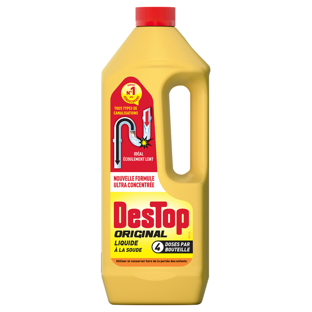 DESTOP Gel desatascador de tuberías con sosa 950 ml
