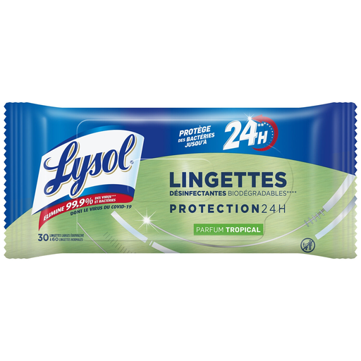 [3665468301426] LYSOL Lingette Désinfectante Tropical, sachet de 30
