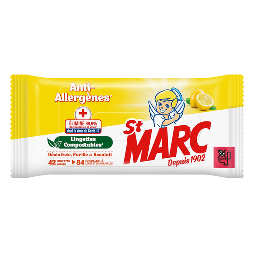 [3665468600277] ST MARC Lingettes Désinfectantes Anti-Allergènes le paquet de 80