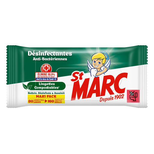 [3665468600307] ST MARC Lingettes Désinfectantes, paquet de 80 lingettes