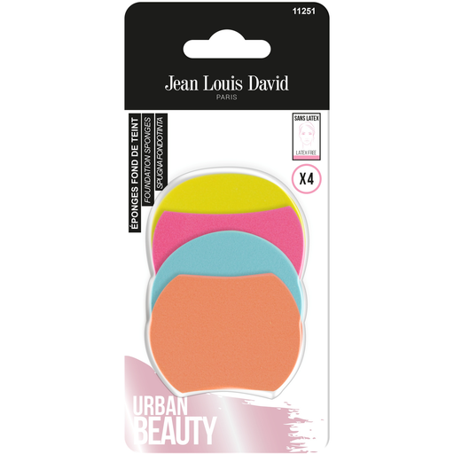 [3666085112518] JEAN LOUIS DAVID Esponjas para base de maquilhagem sem látex 4 peças
