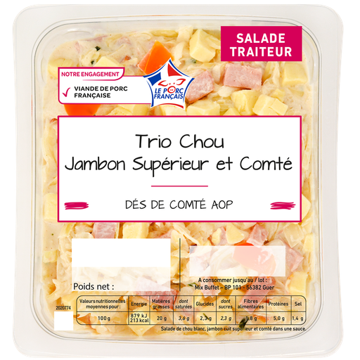 [3700009217511] MIX BUFFET Trio cabbage superior ham and Comté 800 g