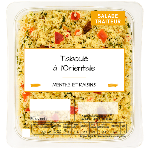 [3700009217863] MIX BUFFET Taboulé à l'orientale à la menthe et aux raisins 800 g