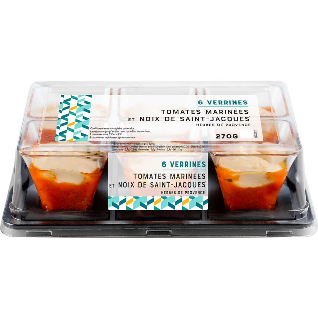 MIX BUFFET Verrines de tomate marinado e vieiras 270 g