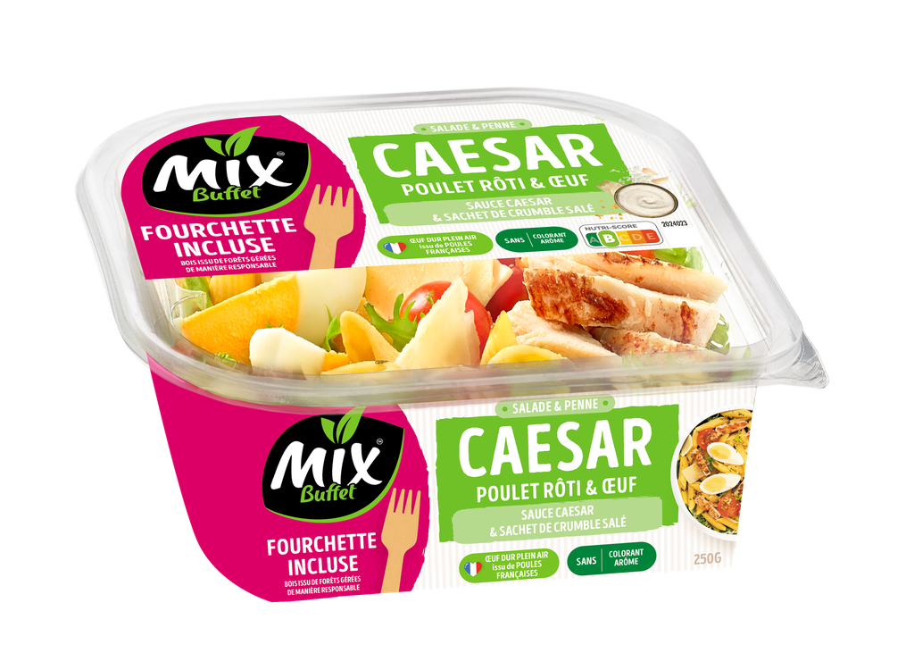 MIX Salada & Penne Caesar Frango Assado & Ovo 250 g