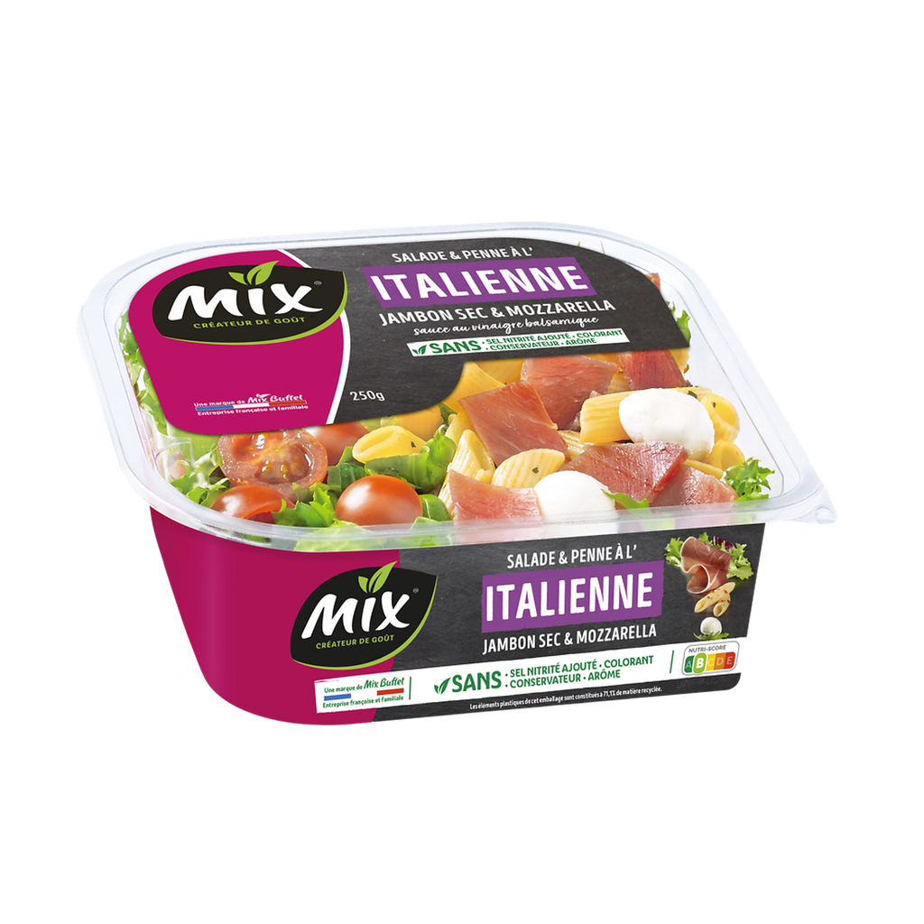 MIX Salada à italiana penne presunto e mozzarella 250 g