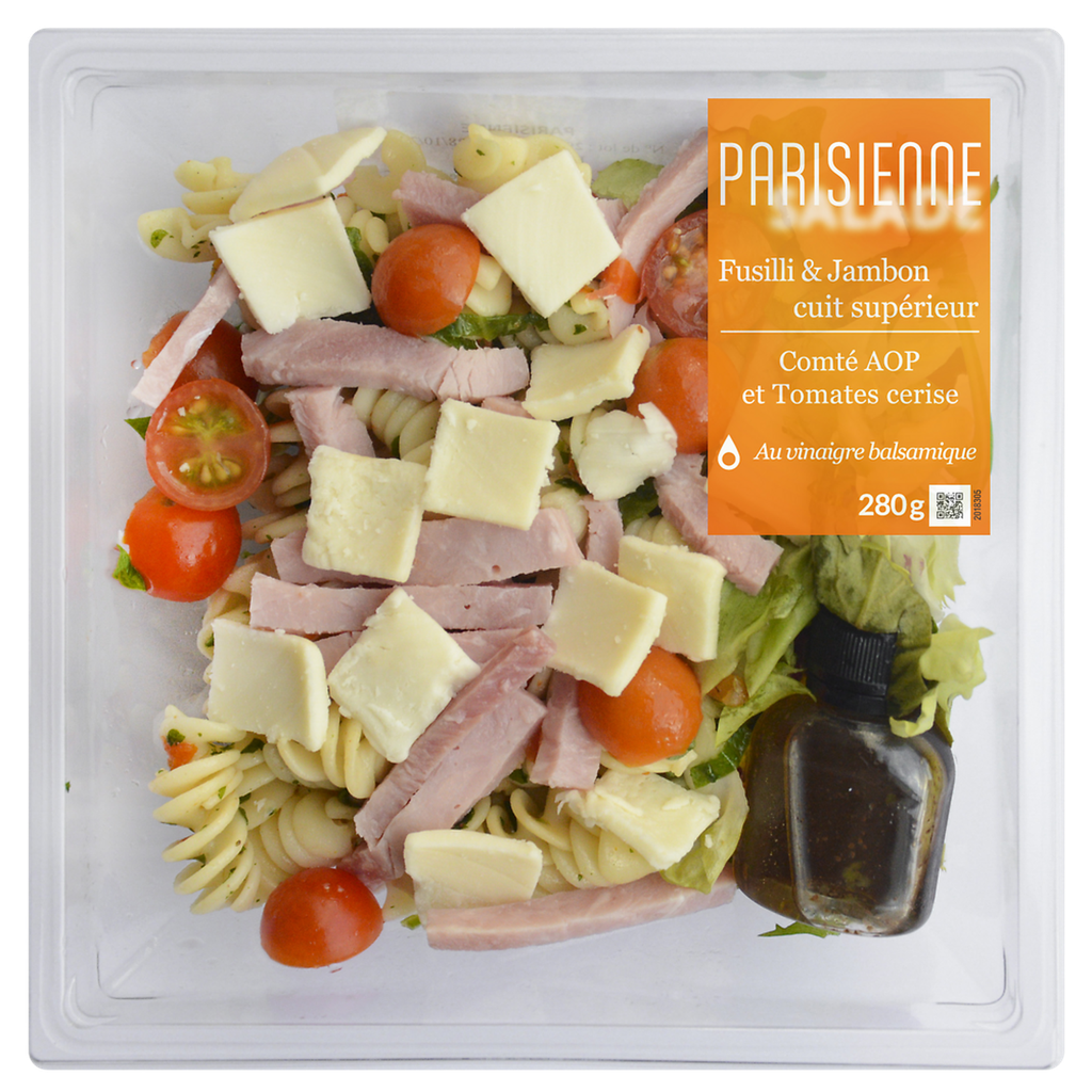 MIX Salada Parisiense Fusilli Fiambre Comté DOP e Tomates Cherry 280 g