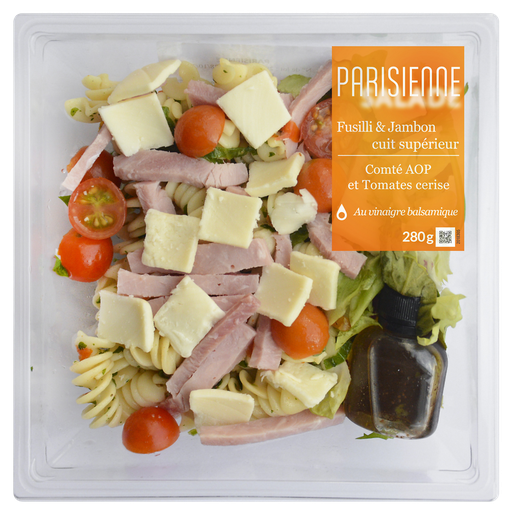 [3700009256237] MIX Salada Parisiense Fusilli Fiambre Comté DOP e Tomates Cherry 280 g