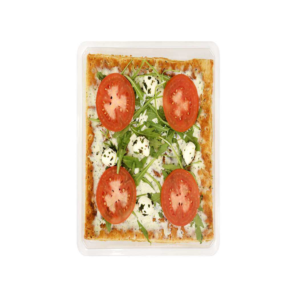 MIX BUFFET Fine tart with tomatoes mozzarella and pesto sauce 250 g