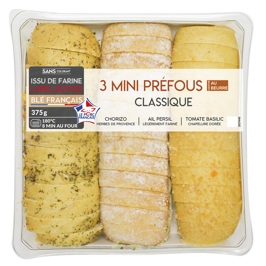 MIX BUFFET Sortido 3 Mini Pães Préfou Azeite 375 g