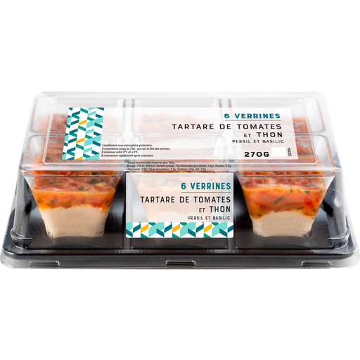 [3700009261330] MIX BUFFET Verrine de tártaro de tomate e atum 6 peças 270 g