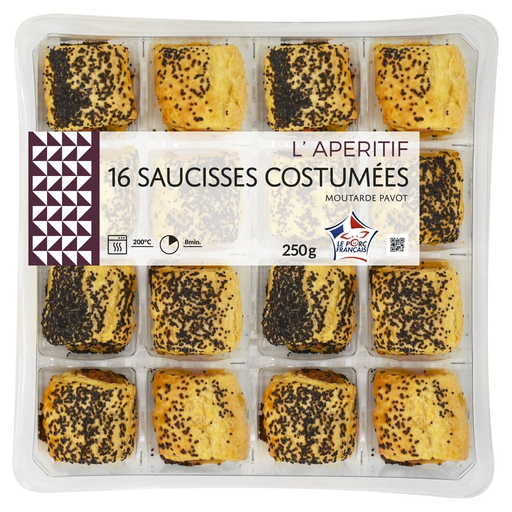 [3700009262221] MIX BUFFET Mini Puff Pastry Sausage Rolls 250 g