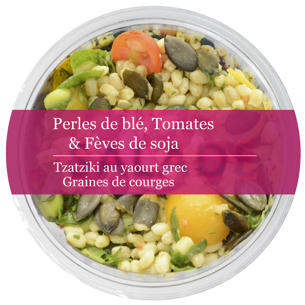 MIX Ensalada de trigo, tomates, soja y salsa tzatziki 280 g